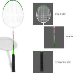 chist TWIN 200 Badminton Racket set of 2 Piece With 6 Shuttle Cock Badminton Kit image 2