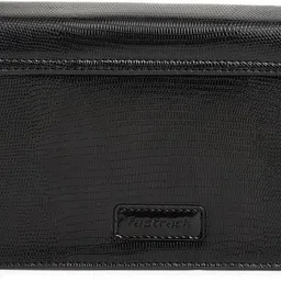 fastrack Black Women Sling Bag Lizard Texture image 5