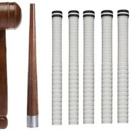 fitdex COMBO of 1-wooden cone (gripper)+ 1-Hammer+ 6-Cricket Bat White Grip, Extra Tacky-picture-15