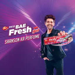 dabur red bae fresh Gel Fights Bad Breath, Cavity Germs & Plaque 12hr Freshness Toothpaste image 2