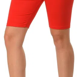 frenchtrendz Solid Women Red Cycling Shorts image 3