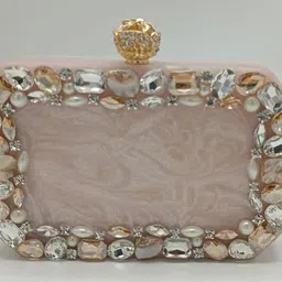 new style handicraft Party Beige Clutch-picture-13