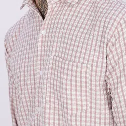 aarna enterprise Men Regular Fit Self Design Spread Collar Casual Shirt image 2