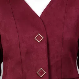 cantabil Women Solid Single Breasted Casual Blazer image 4