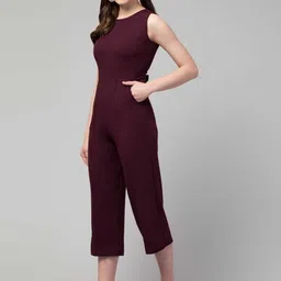 srg ecom Solid Women Jumpsuit image 3