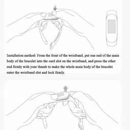 Like Star Soft Silicon Replacement Band 3 & 4 Smart Band Strap image 2