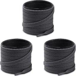 XERUS shoe laces Flat Grey 90cm 3pair sneakers canvas Shoe Lace-image-64