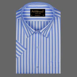 accox Men Regular Fit Checkered Tie up Collar Formal Shirt-picture-16