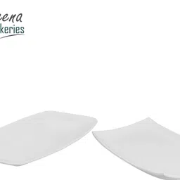 neena crockeries Acrylic PVC Free Unbreakable Deep Ocean & Diamond Platter Quarter Plate, Snack Platter, Appetiser Platter, Starter Serving Tray, Decorative Food Tray, Multipurpose Kitchen Snack Platter, Sandwich Platter Tray image 1