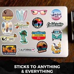 hasthip 8 cm Travel Stickers Pack 50pcs Waterproof Vinyl Stickers For Laptop Bottles Reusable Sticker image 4