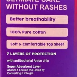 my sani Organic Cotton Sanitary Pads for Women – 10 Pads Pack Sanitary Pad image 4