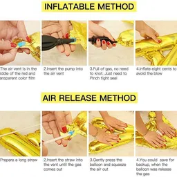 riit Solid 17 Inch Golden Number 6 (Six) Foil Balloon Balloon image 4