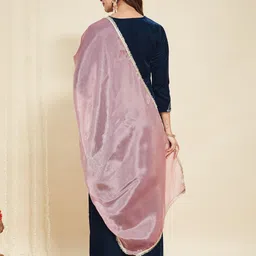 mokosh Women Velvet Kurta Palazzo Dupatta Set image 2