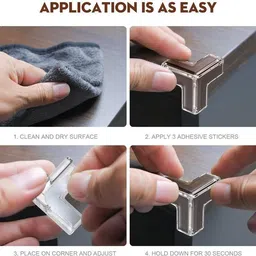 jyonil Silicone Corner Protector T Shape Transparent Edge Guards image 2