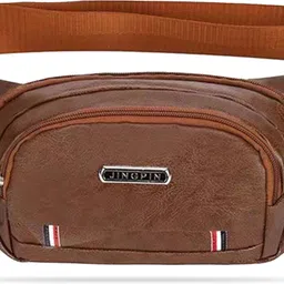 KRAPTICK PU Leather Waist Bag | Fanny Pack & Crossbody Bag for Travel, Running, Hiking & Gym | Waterproof & Lightweight Belt Bag | Adjustable Money Belt & Waist Pouch-picture-28