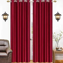 styletex 270 cm (9 ft) Polyester Semi Transparent Long Door Curtain (Pack Of 2)-picture-13
