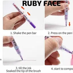ruby face 12pcs 3D Nail Art Pens Set, Nail Drawing Pen Manicure Polish Tools image 5