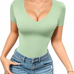 trendy era Solid Women Multicolor Swimsuit image 3