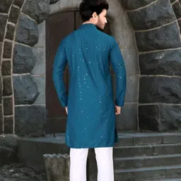 raj traders Men Viscose Rayon Kurta Pyjama Set image 2