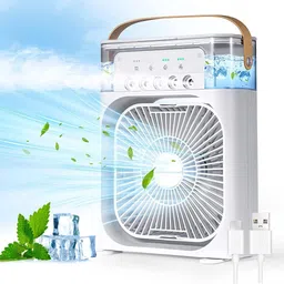 Lipzie SP5.White.48AID2.Spray.Fan Portable Mini Air Conditioner Cooler Fan, Cooling Fan and Humidifier USB Fan-image-36