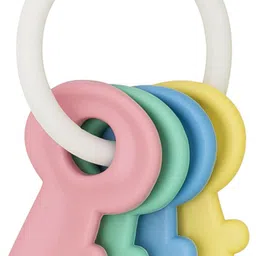 utkaria Soft Silicone Baby Teething Toy Key Set Teether image 1