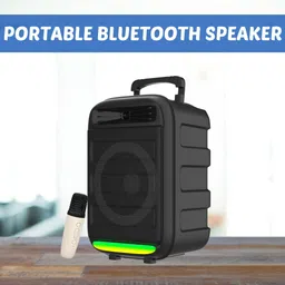 SYARA Monster (WIRELESS TOWER SPEAKER) Dynamic Thunder Sound With Karaoke MicH400 35 W Bluetooth Tower Speaker-picture-11