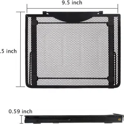 Kebica Solid Compartments Metal Height Adjustable Table/Laptop Stand/Table Top 6 Slot Laptop Stand 24 x 19 cm Laptop Stand image 2