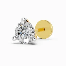 Sparkles Lab Grown Diamond Nosepin For Women & Girls 14kt Yellow Gold Stud-picture-13