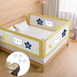 safe-o-kid Cute Cartoon Design Adjustable Height Three Side Baby Bed Rail Guard 1.8M/6Ft Baby Bed Rail Cute Cartoon-picture-27