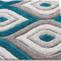 shag weaving Multicolor Polyester Carpet image 4