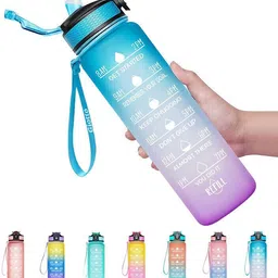 mhax Motivational classic Unbreakable Silicone Water Bottle 1 Liters 1000 ml-picture-28