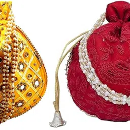 athizay Girls Yellow, Maroon Potli-picture-13