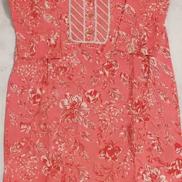 rozee fashion Women Cotton Blend Kurta Pant Set image 5