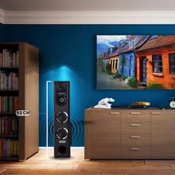 MyKey TS-Z601 5.25" Woofer 3.0" Speaker LED display USB FM Radio Full Remote Control 60 W Bluetooth Tower Speaker image 4