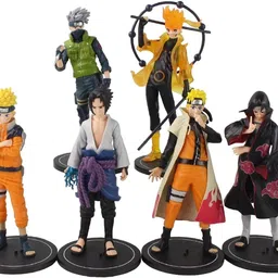 Set of 6 Naruto Sasuke Itachi Minato Kakashi Anime Figures 18 cm Study Desk Toy-image-58