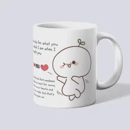 makekart "Love Blooms: Adorable Feline Duo Thinking of You Coffee Cup" Ceramic Coffee Mug-picture-32