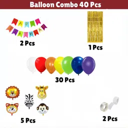 zip zoop Printed Happy Birthday Decoration Items | Bday Decoration Full Set Kit | Birthday Items Balloon image 2