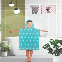 Blue Cotton Kids 220 GSM Bath Towel by Athom Living-picture-49