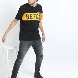 highlander Men Tapered Fit Mid Rise Dark Grey Jeans image 2