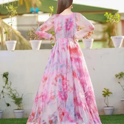 rudramani fab Women Maxi Multicolor Full Length Dress image 2