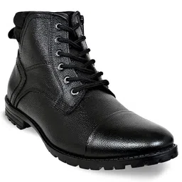 kicksfire Genuine Leather Zipper Boots For Men image 4