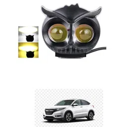 BIKEBLOOM Mini Drive Owl Led Fog Light Projector Bar Light with White/Yellow LED Spotlight Led Light System for Motorcycle Led DRL Light for Cars, Bikes, Scooty Comfortable With HR-V image 1