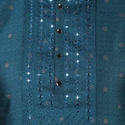 koshin Men Embellished, Embroidered Jacquard Straight Kurta image 4