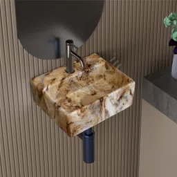 nekstone Wall Mount basin & tebal top basin Ceramic Wash Basin Glossy 837 Wall Hung Basin-picture-15