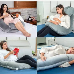 hundur store Microfibre Solid Pregnancy Pillow Pack of 1 image 4