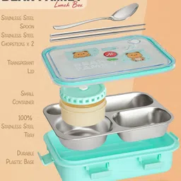 boxito Bear Family Kawaii Lunch Box 3 Containers Lunch Box image 3