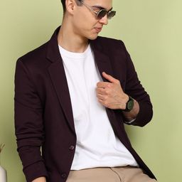 fubar Men Solid Single Breasted Formal Blazer-picture-20
