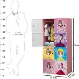 simple trending PP Collapsible Wardrobe image 2