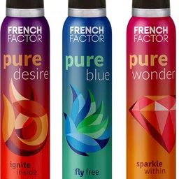 french factor Body Deo Combo Pure Blue, Pure Wonder, Pure Desire Perfume Body Spray - For Women-picture-12