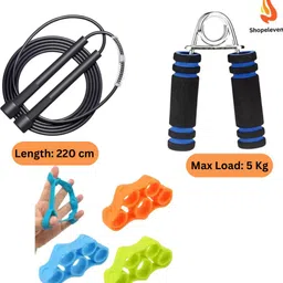 shopeleven Foam Hand Grip For Strength And Skipping Rope , Finger Grip Trainer for Relieve Fitness Accessory Kit Kit image 1